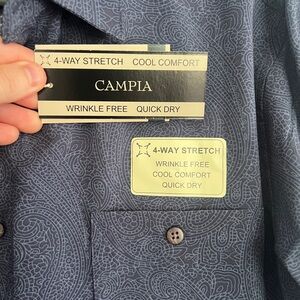 Campia Blue Paisley Button-Up Shirt